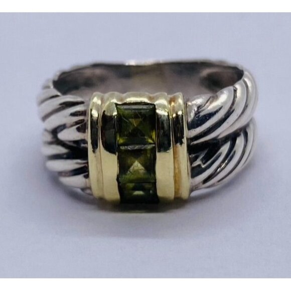 David Yurman Sterling Silver 925 585 14k Double Cable...